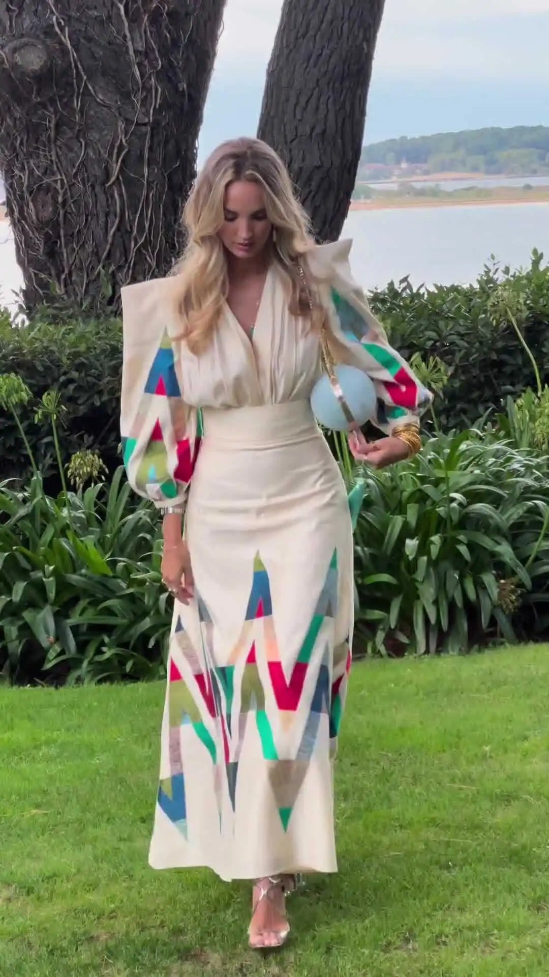 Eleni – Bedrucktes 2 Teiliges Set mit V-Ausschnitt